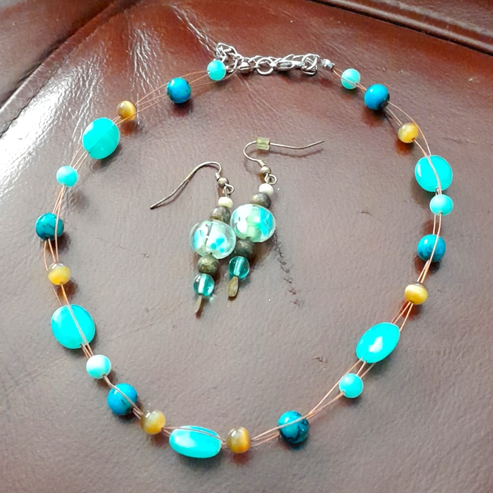 Necklace and earrings